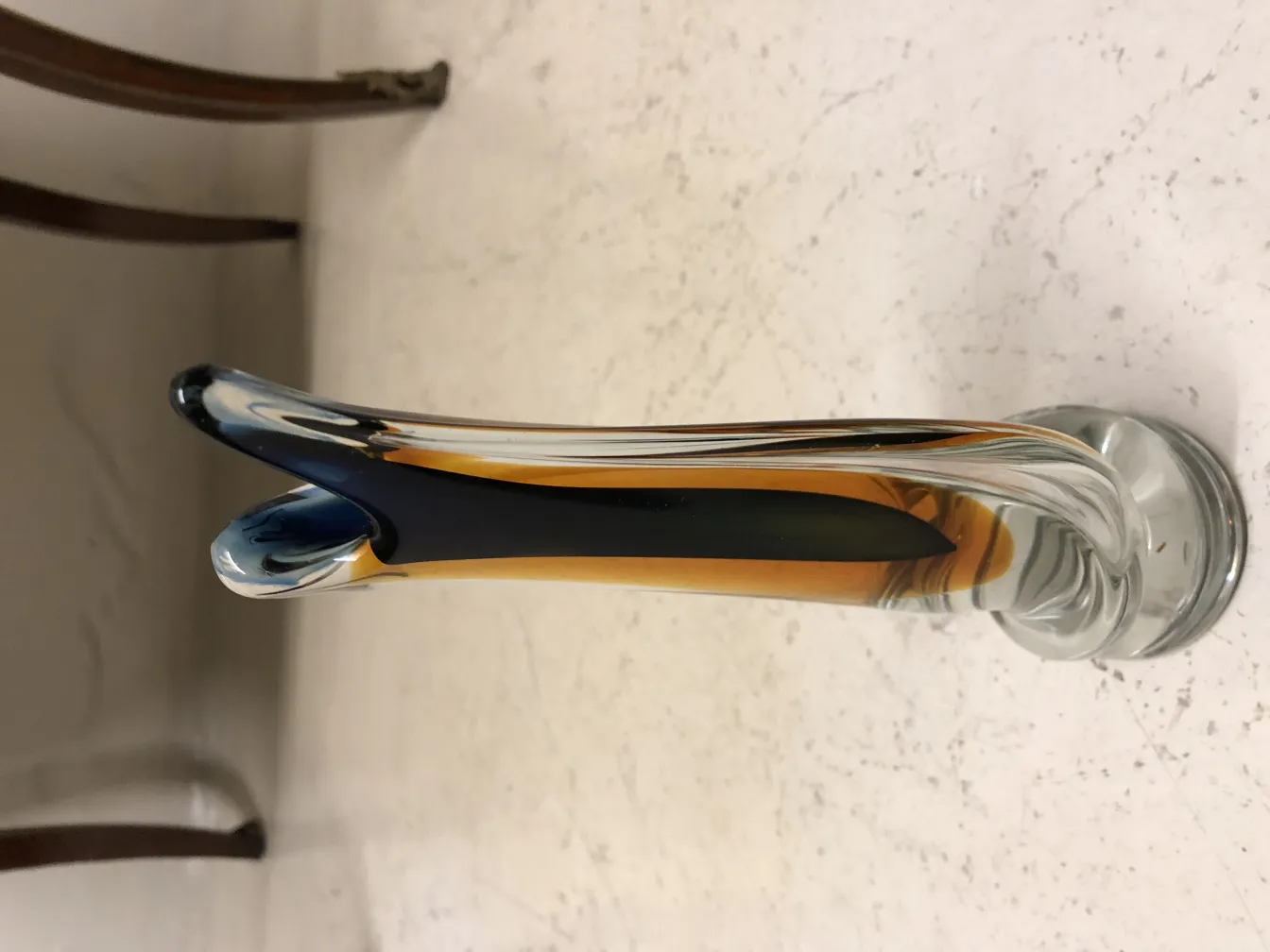 antique murano vase with bright colors, decorative