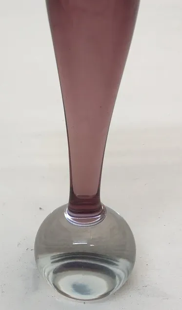 decorative antique murano sculpture in purple and clear tones