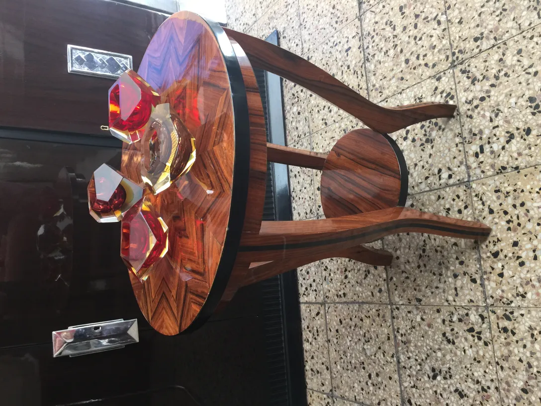 antique decorative murano glass piece in warm colors