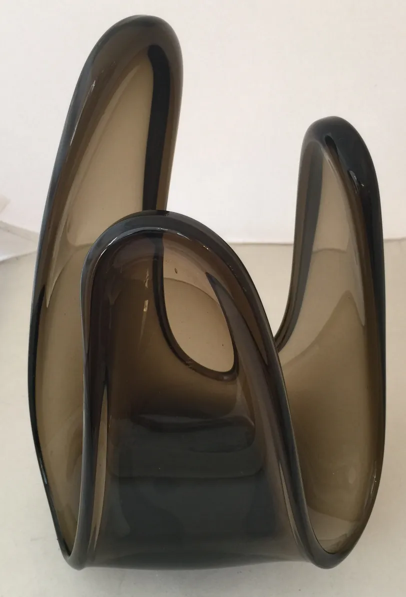 antique murano glass sculpture in dark tones