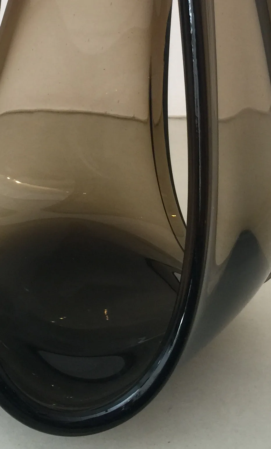 elegant antique murano glass in curved shape