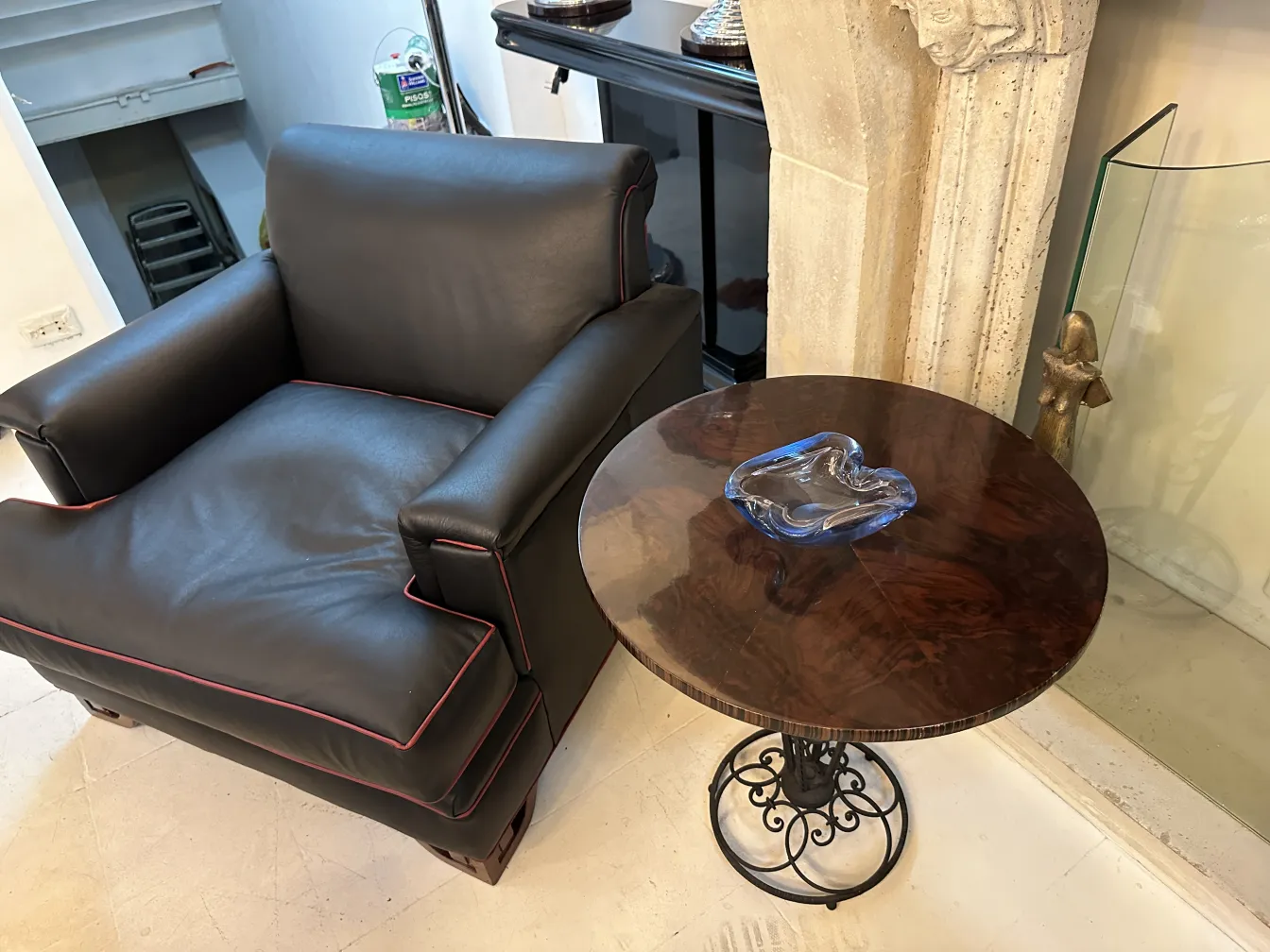 decorative piece of antique murano glass in freeform