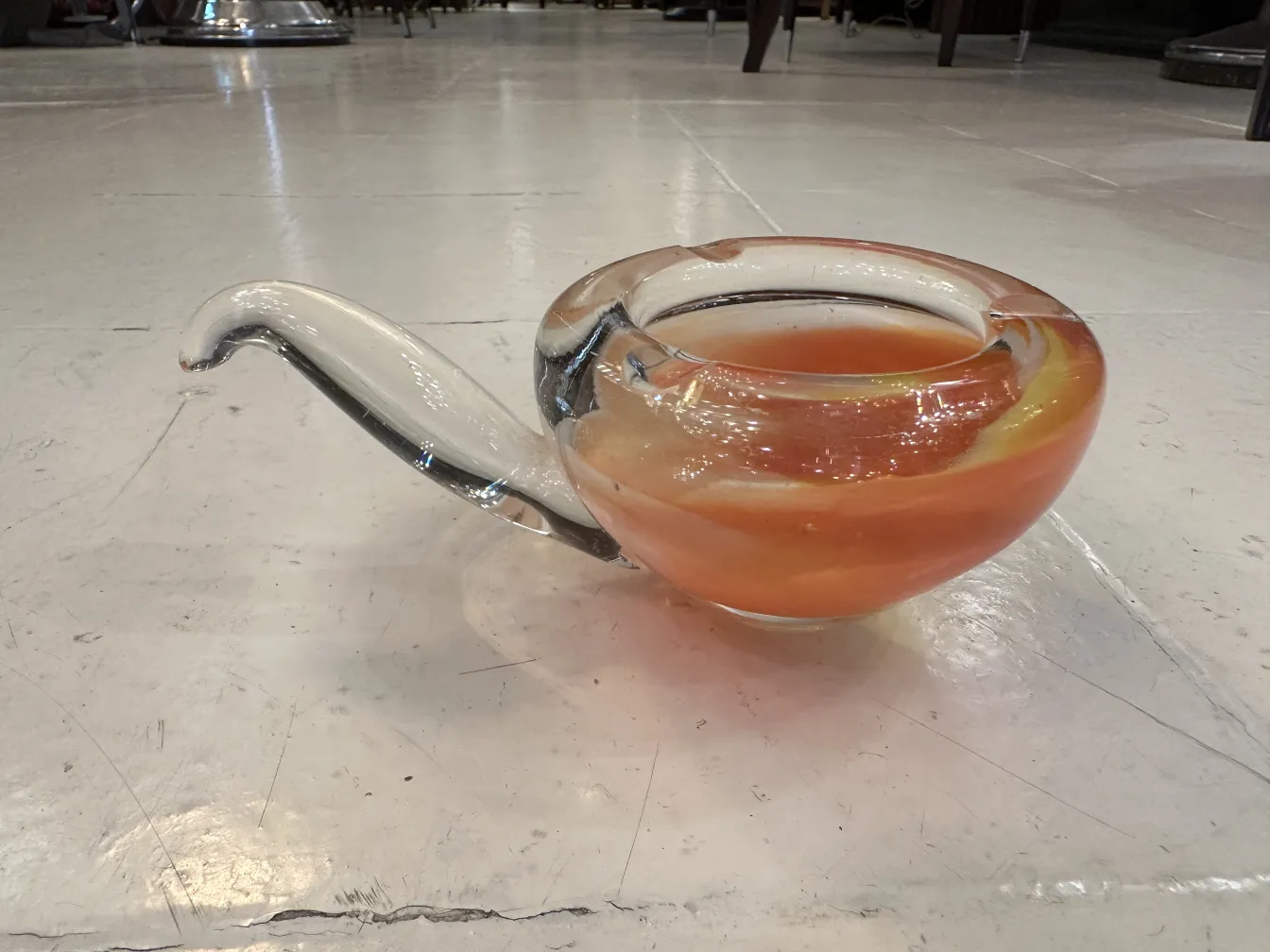 Antique Murano glass jug with elegant details