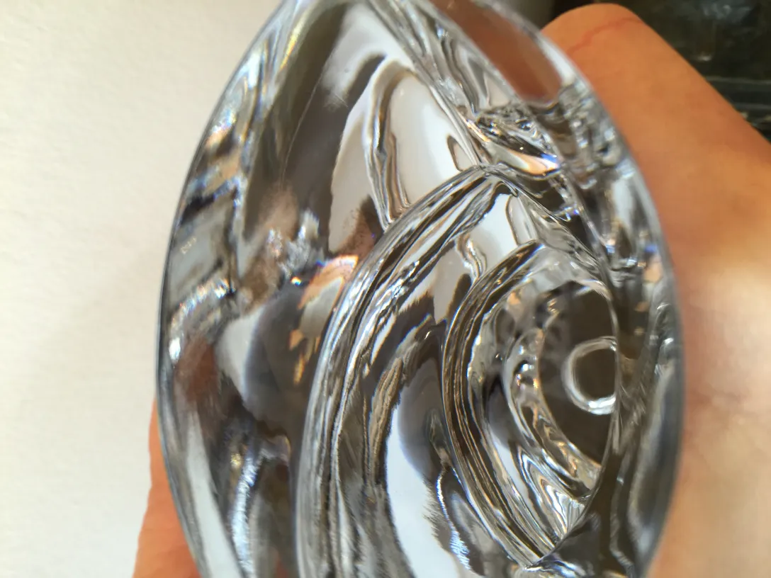 Antique Murano glass with classic clear design.