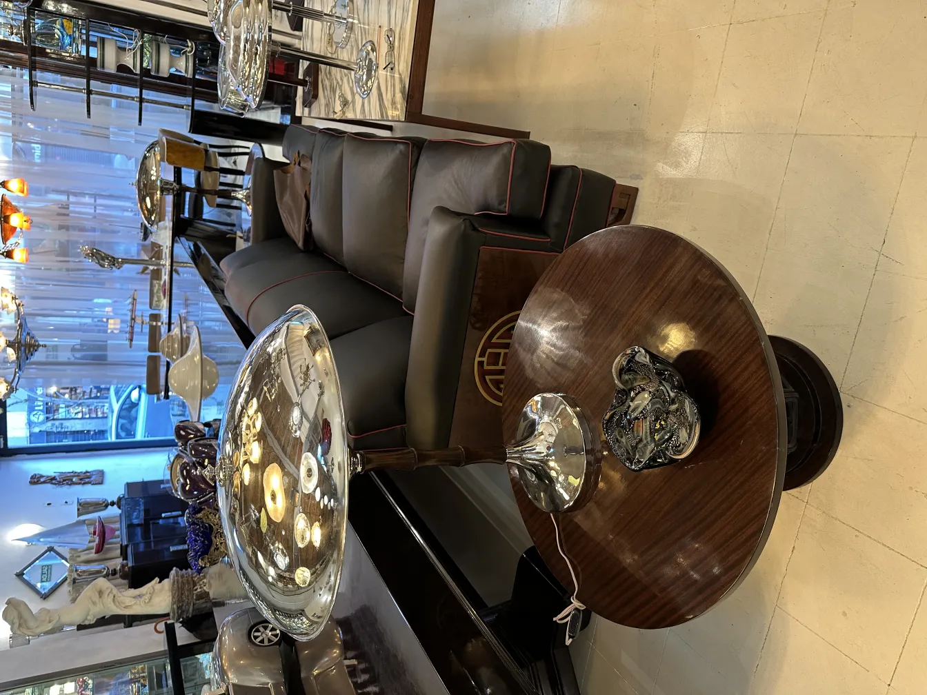 beautiful murano glass on decorative table