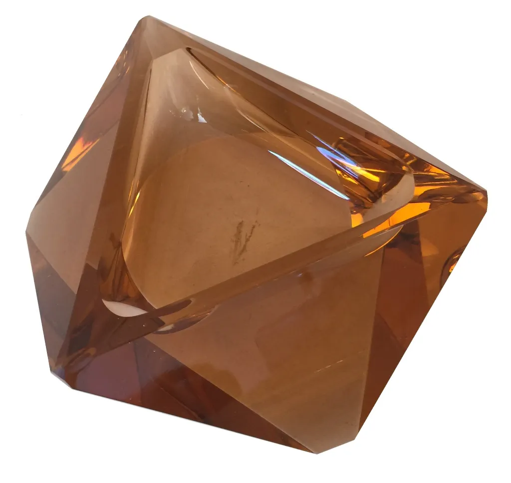 antique murano glass piece with warm tones