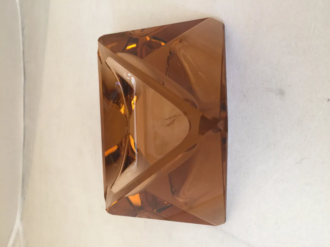 antique decorative murano glass in amber color