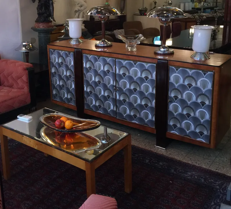 antique murano glass with decorative features