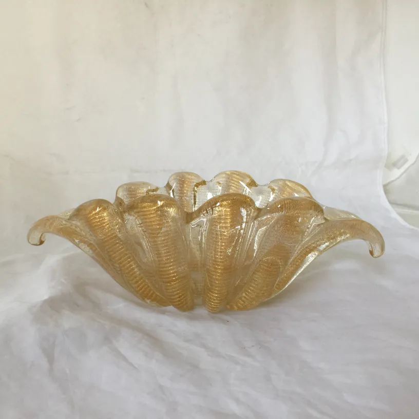 beautiful murano glass with wavy shapes