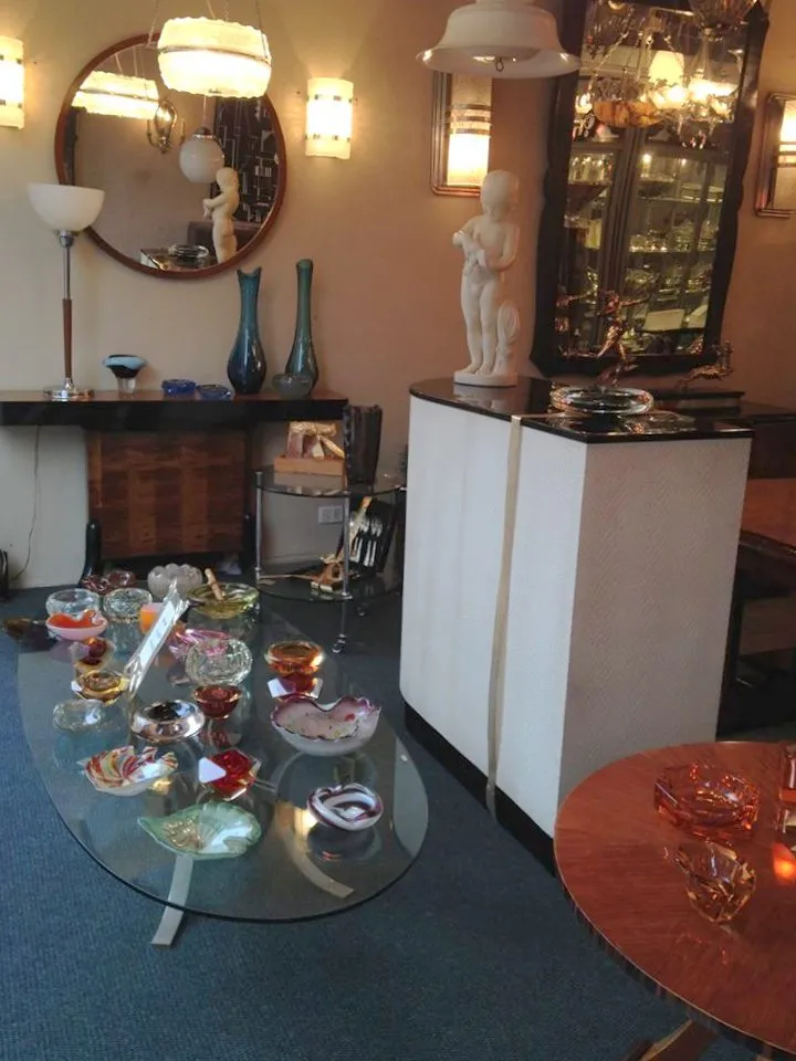 antique murano glass decoration on a table