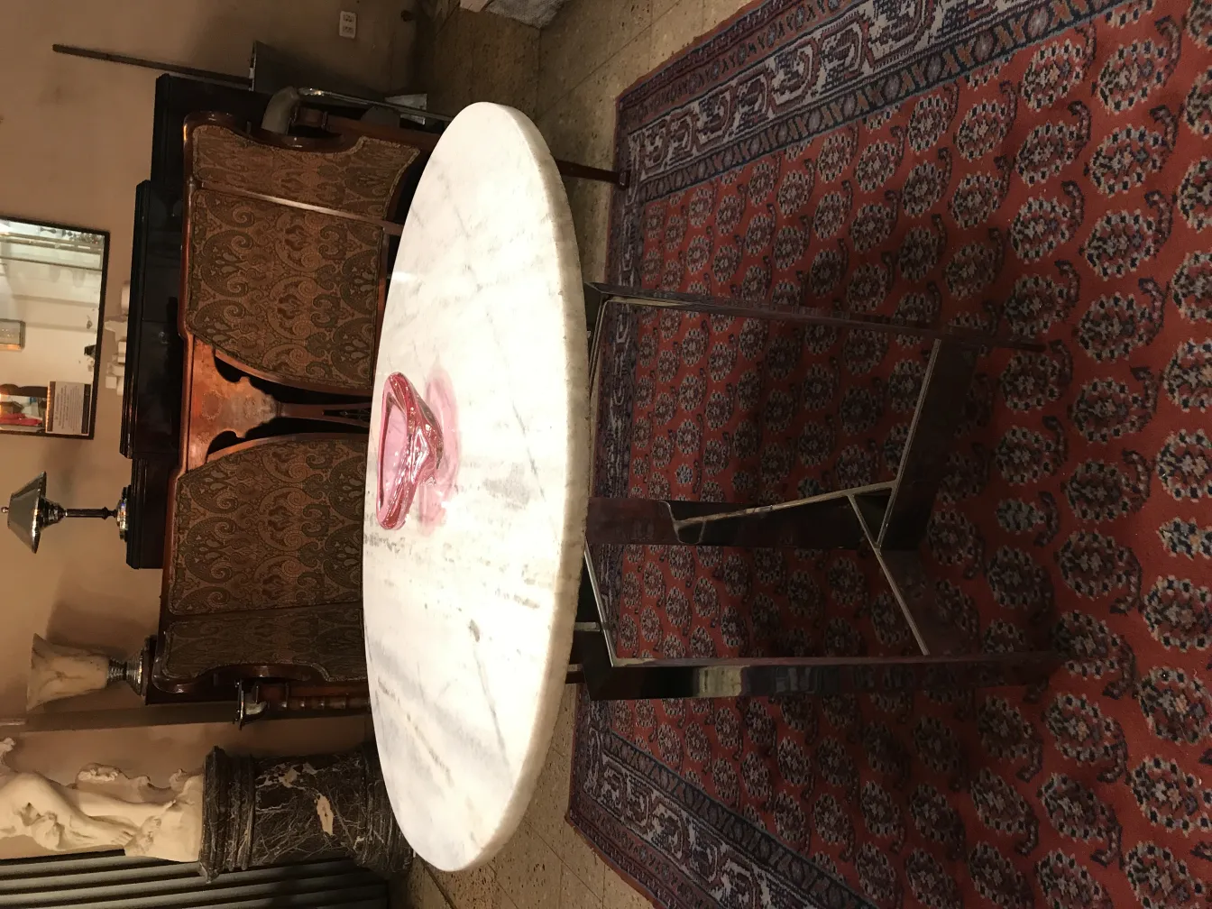 Antique Murano glass on an elegant table