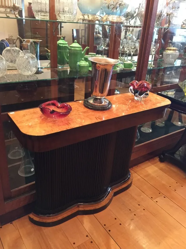 antique murano glass in flower shape with vibrant colors