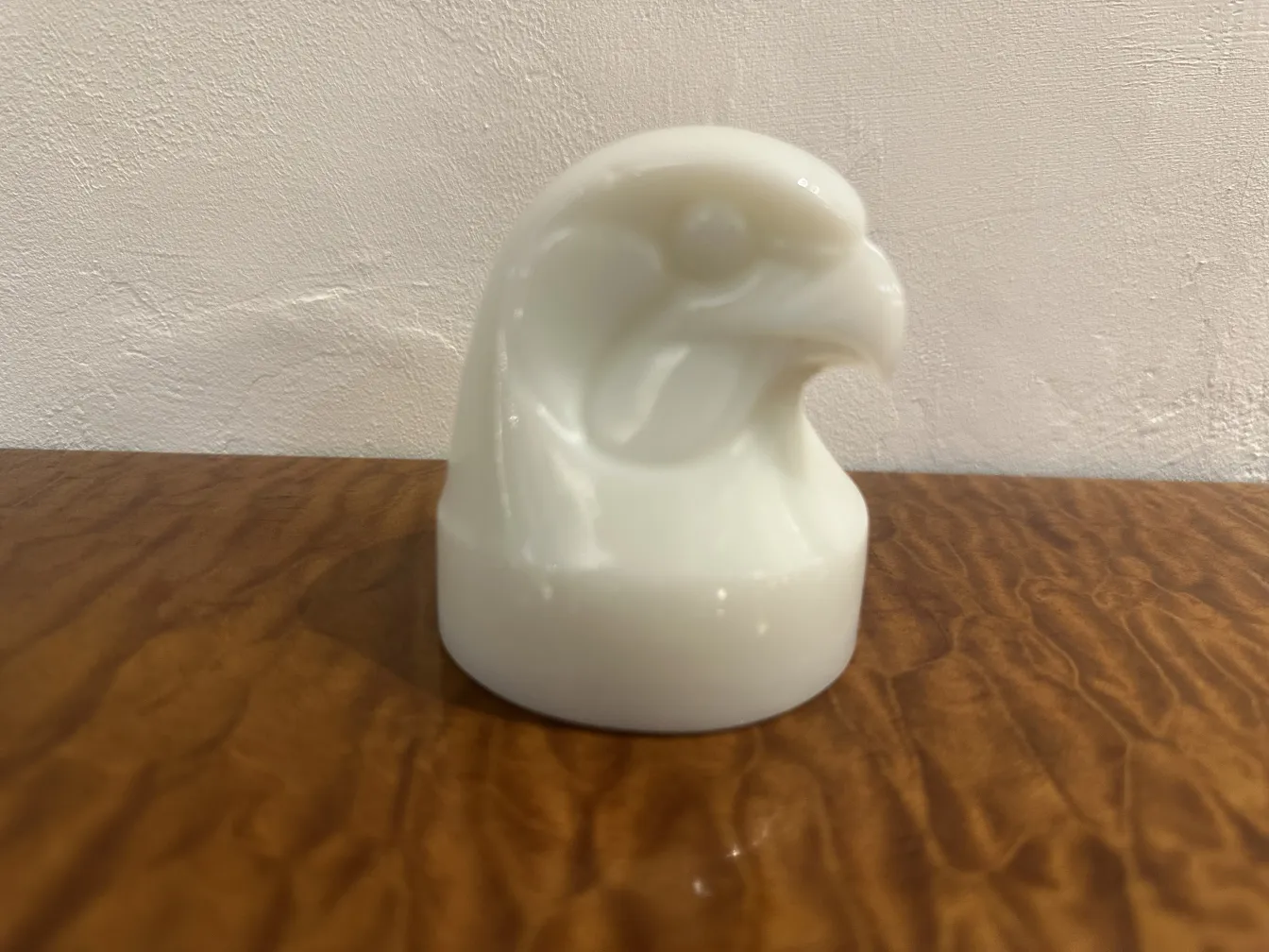 signed glass bird figure with smooth detailing