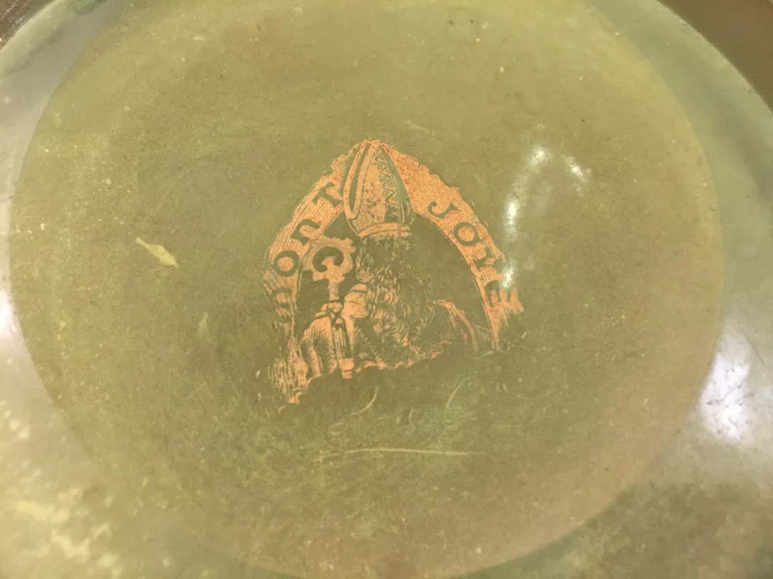 antique signed glass LEGRAS with intricate design