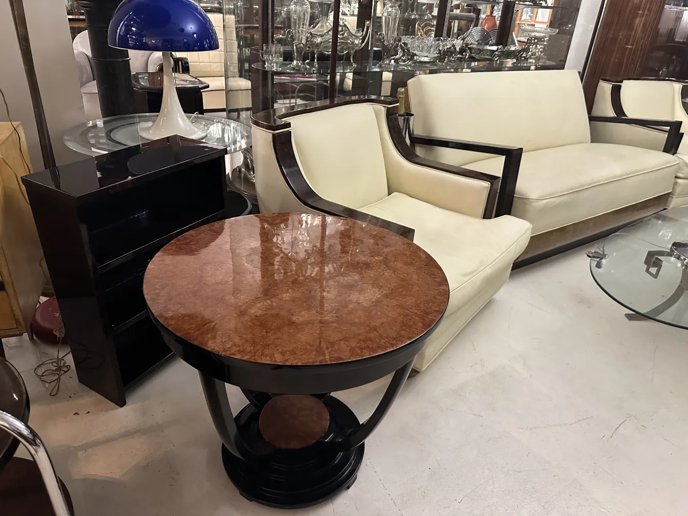 antique small table with elegant details in a cozy setting