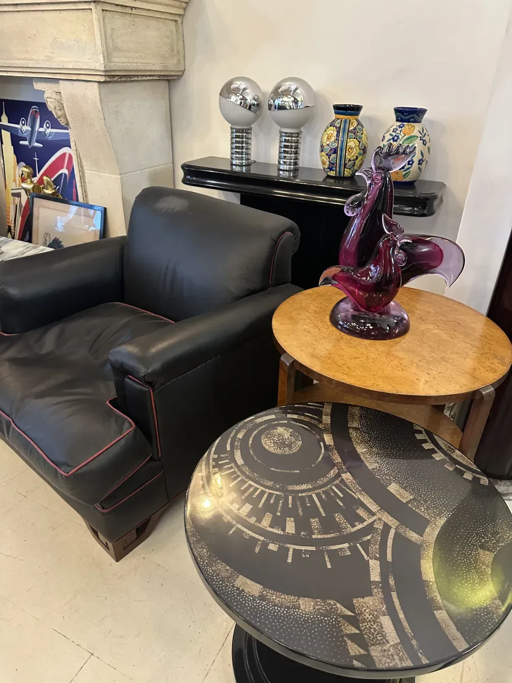 antique small table with modern decorative design