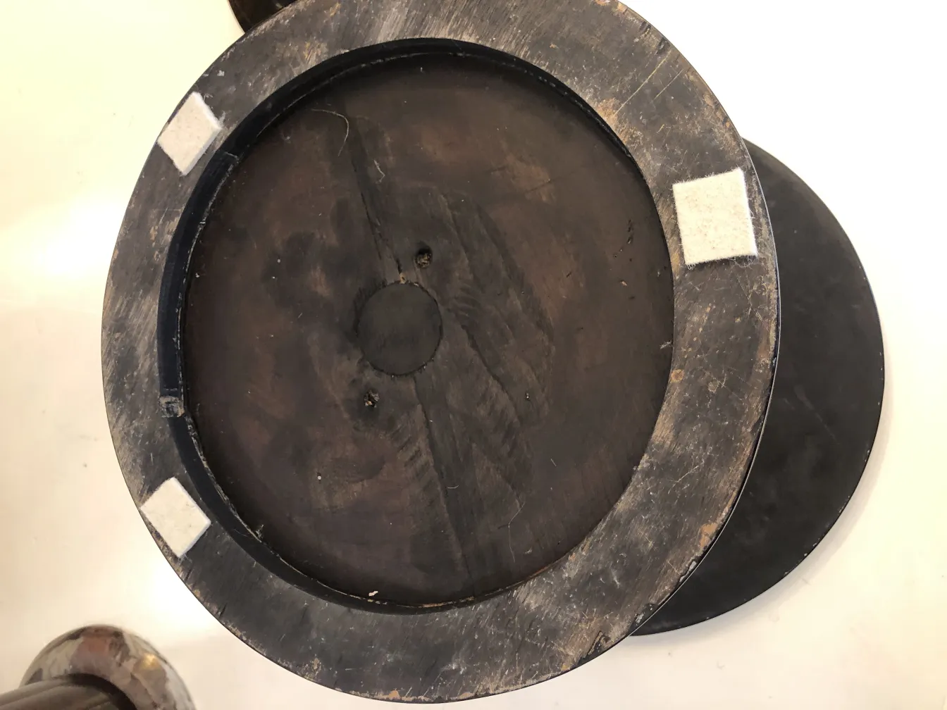 antique small table, view from the bottom, classic details