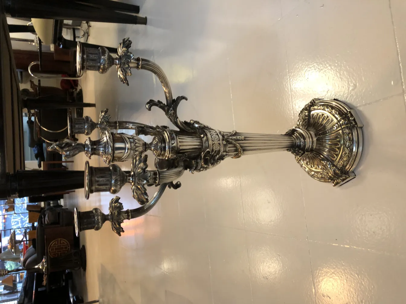 antique candelabras with elegant details