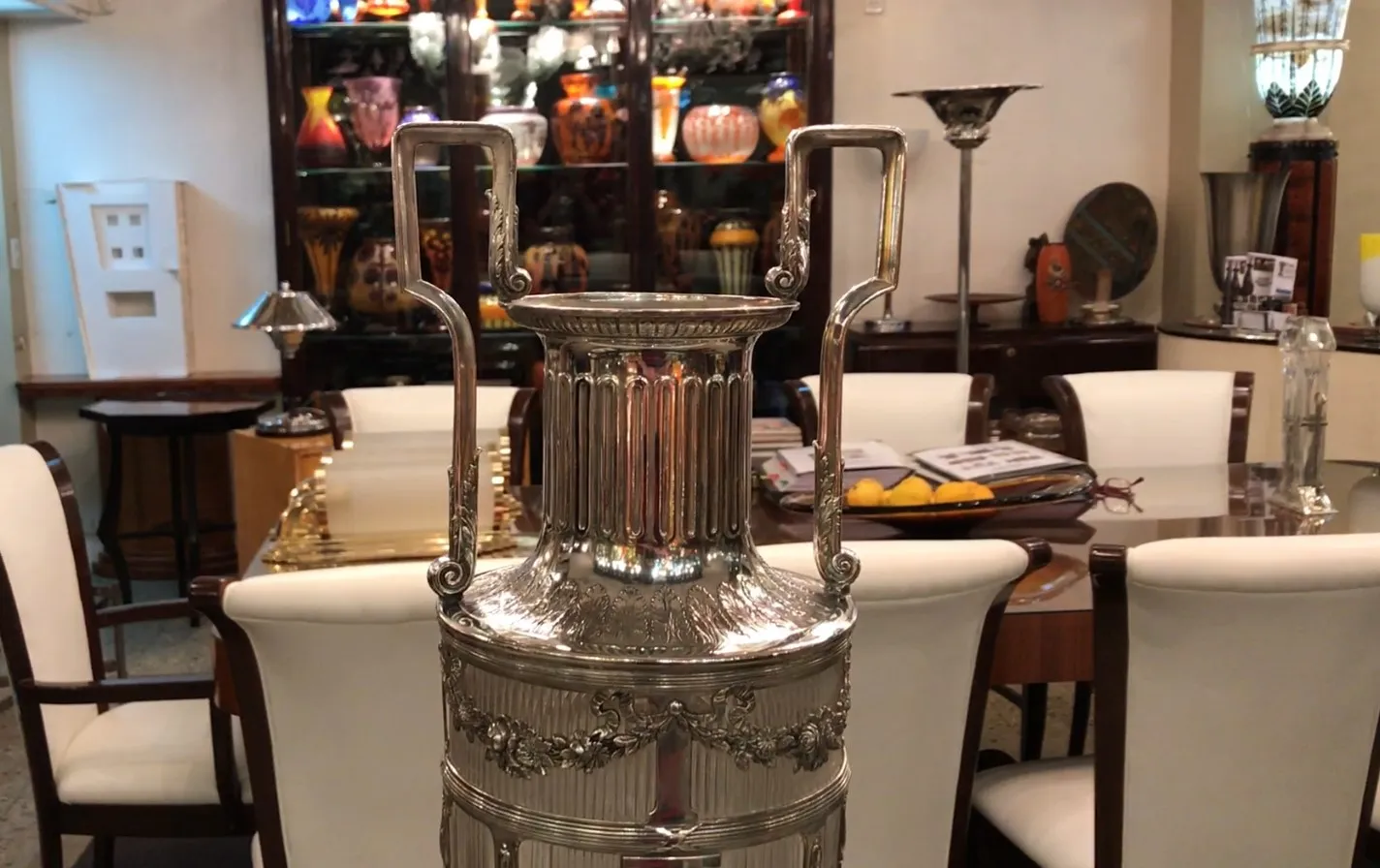 two antique decorative vases, elegant atmosphere