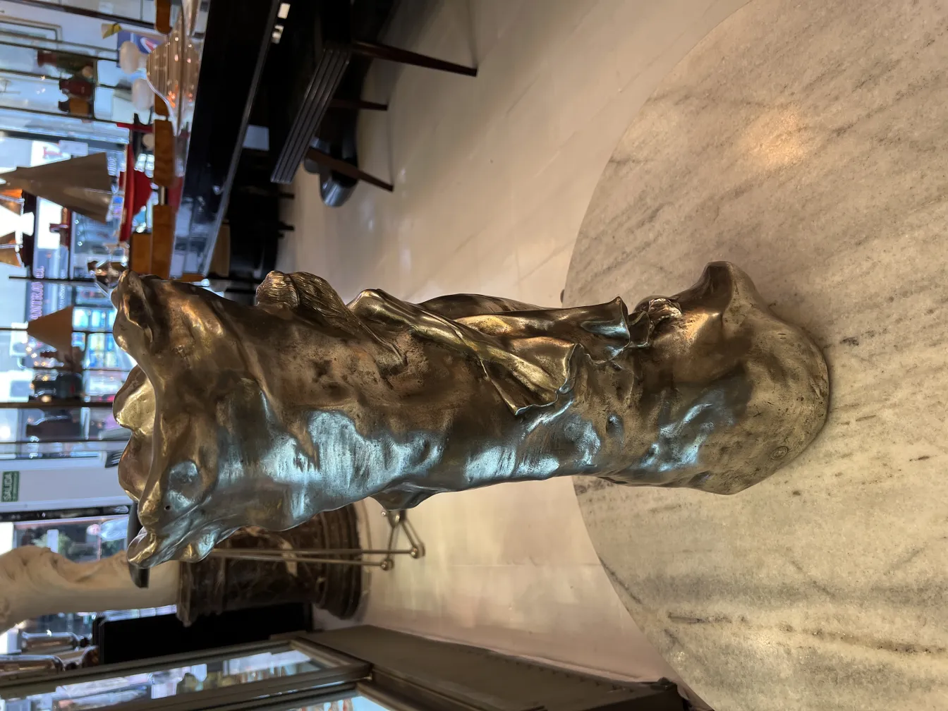 antique vase with art nouveau details in a setting