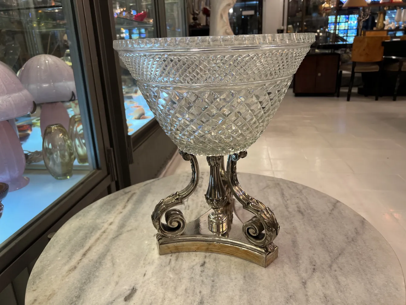 antique vase with decorative details and elegant shape in a display background