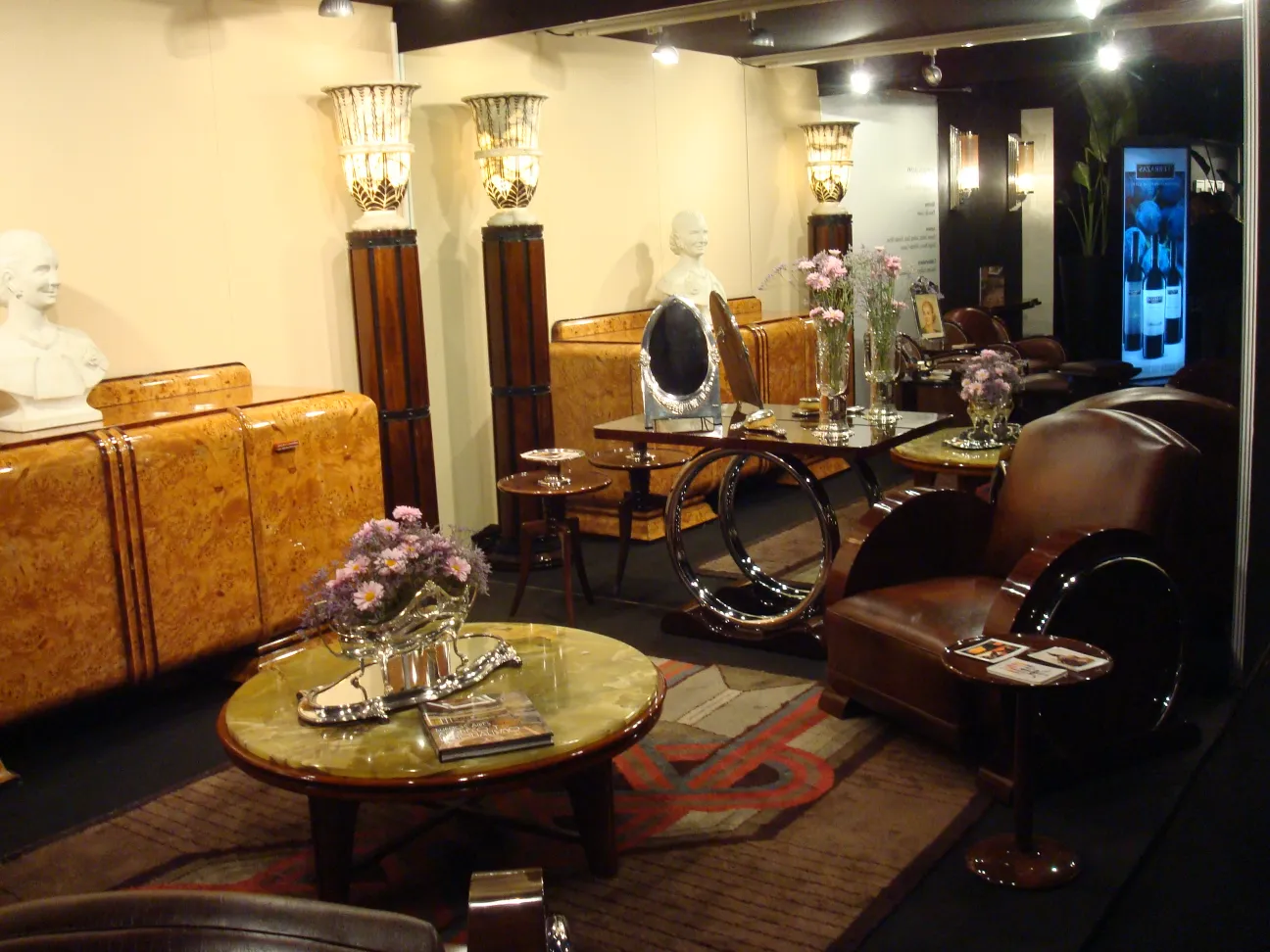 antique mirror with an elegant round frame and decorative background in a sophisticated setting