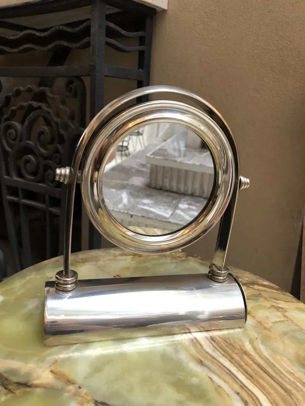 Antique mirror with Art Nouveau design in an elegant setting