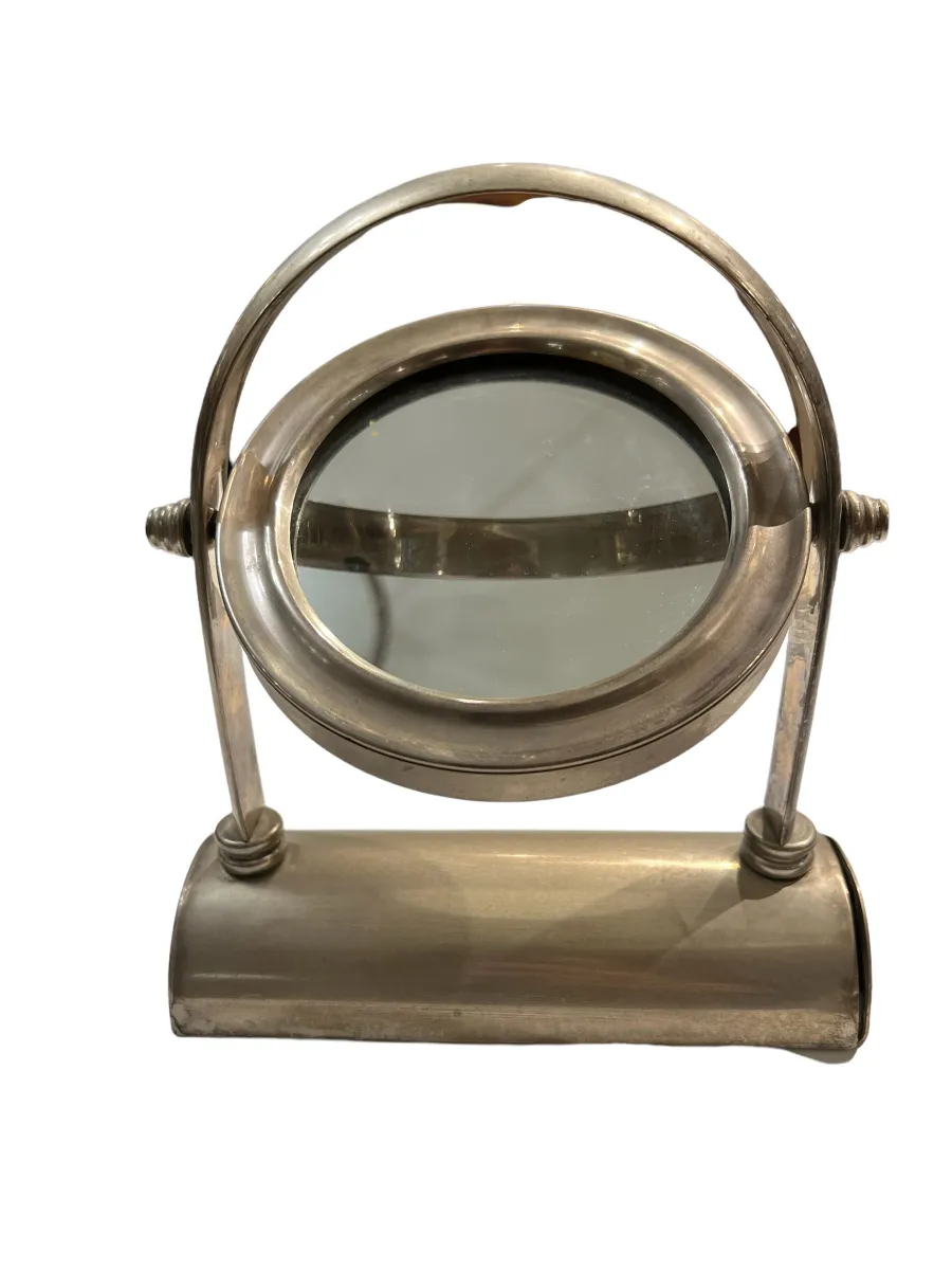 antique mirror with curved base design