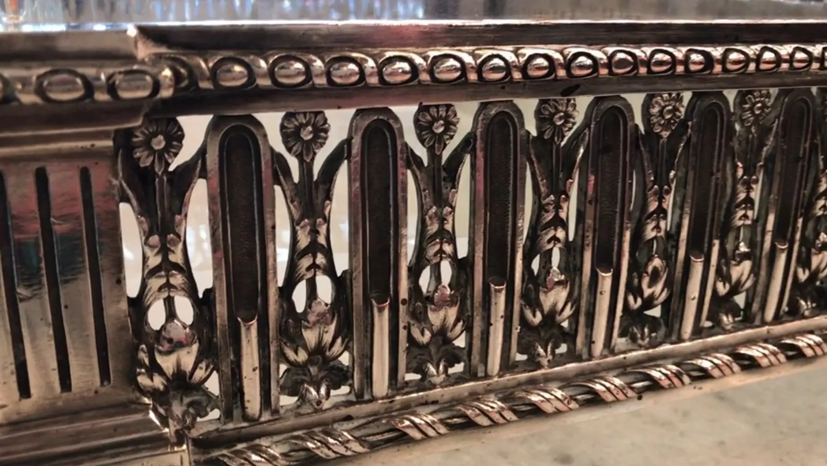 Antique Christofle centerpiece with decorative and elegant design