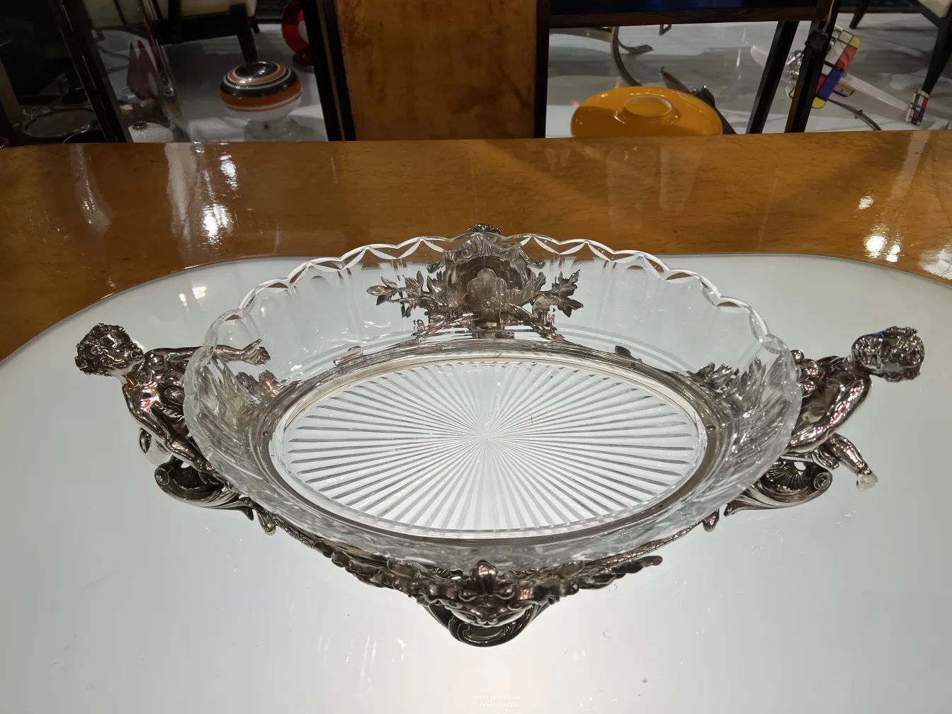 antique Christofle centerpiece with decorative features