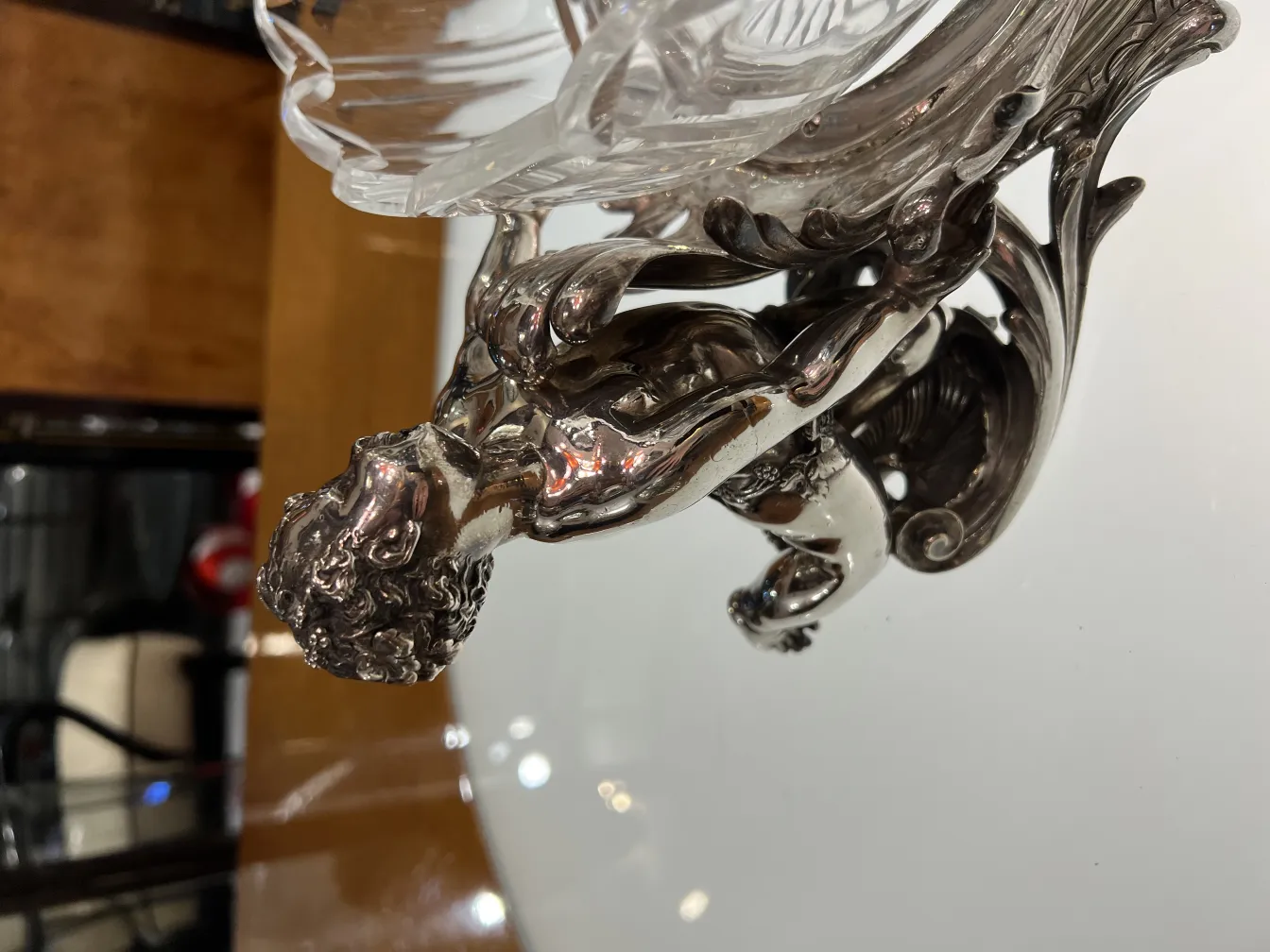 antique Christofle centerpiece with elegant decorative design and intricate details, perfect for table decoration