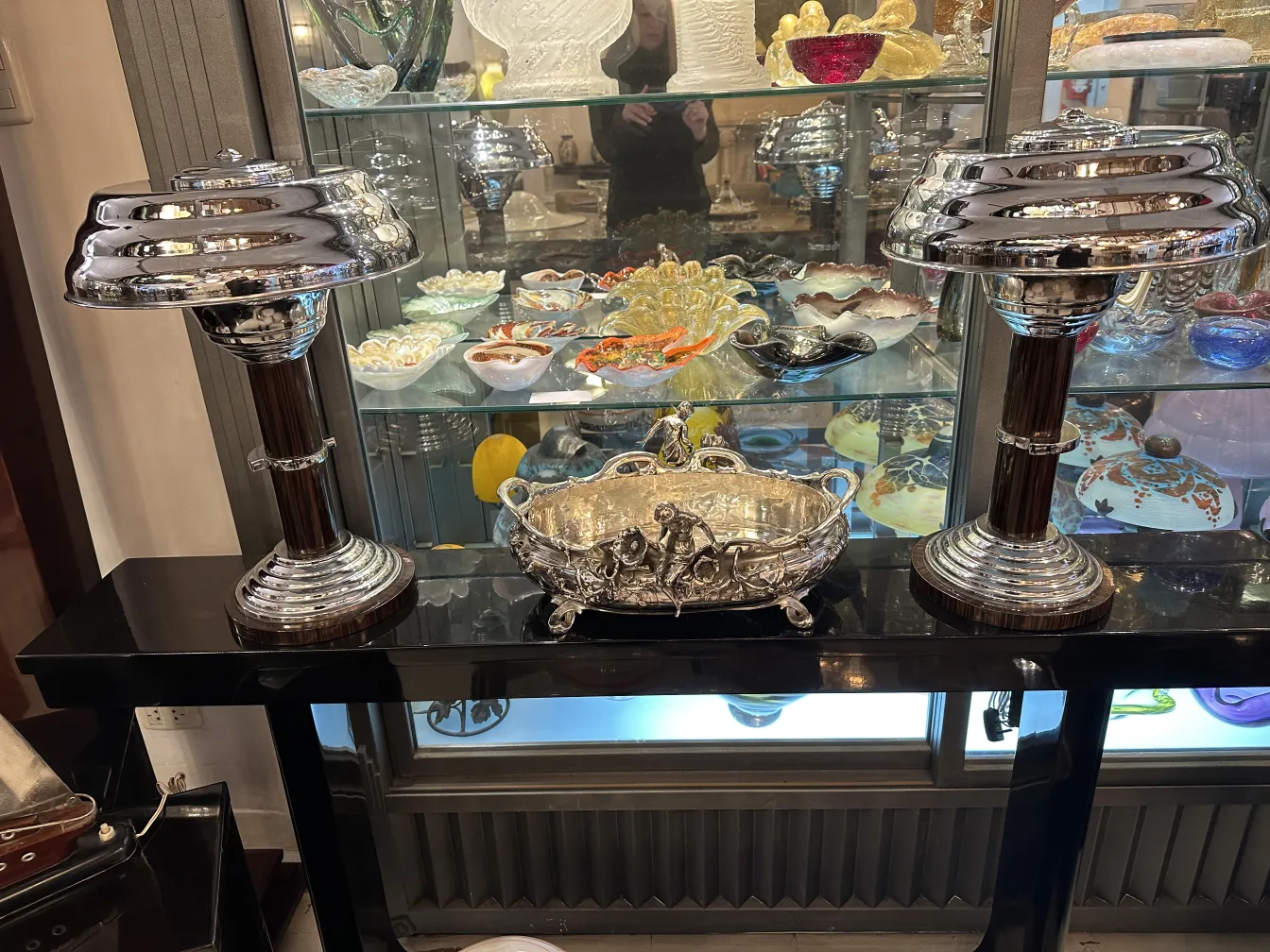 antique decorative centerpiece with elegant curved details