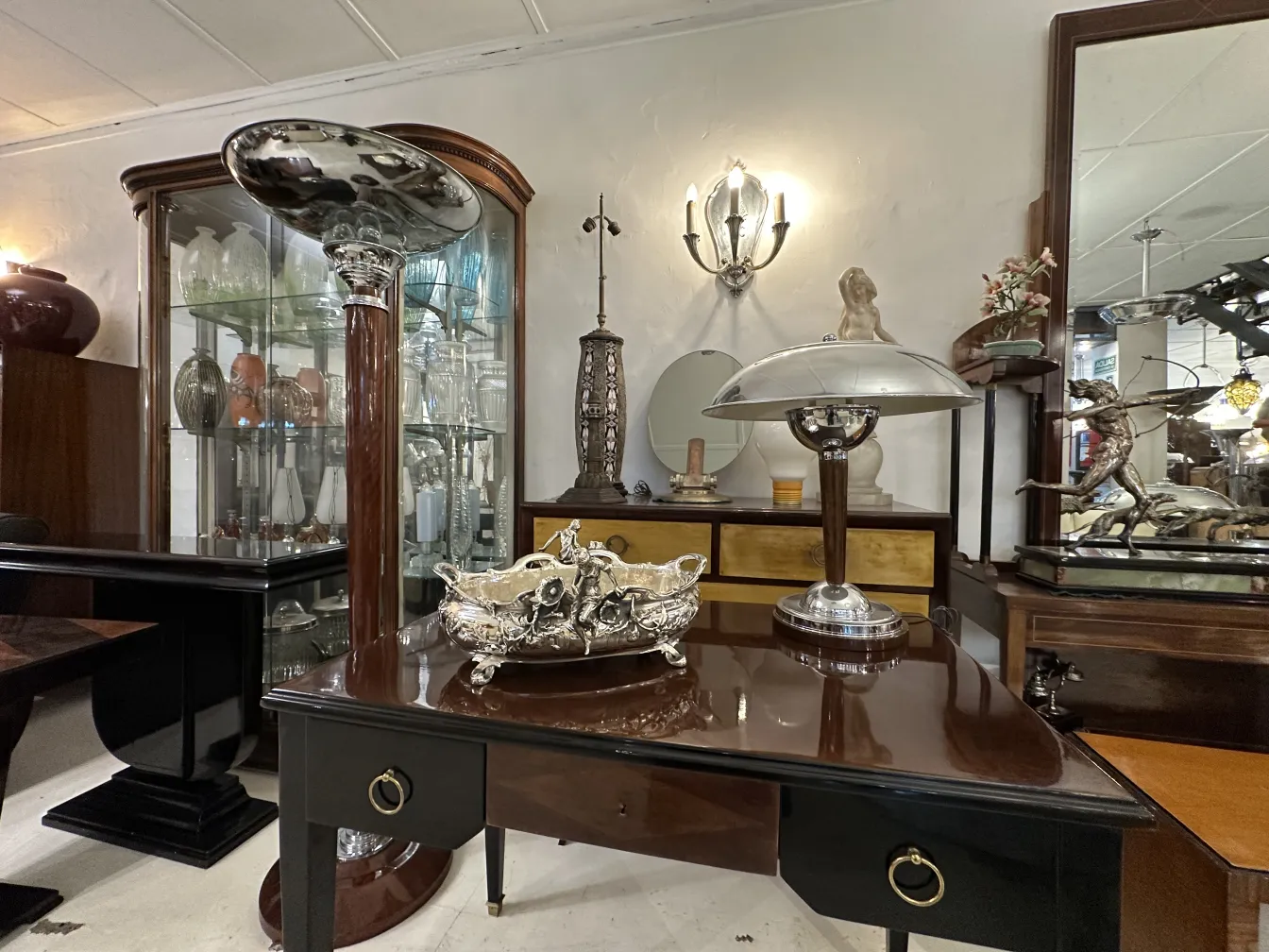 antique centerpiece with elegant details on a table