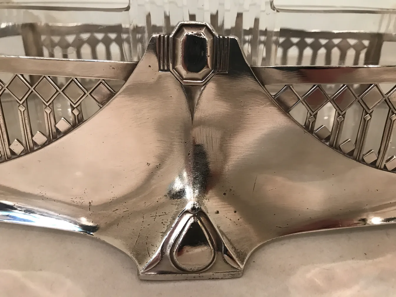 decorative wmF centerpiece with antique shiny details