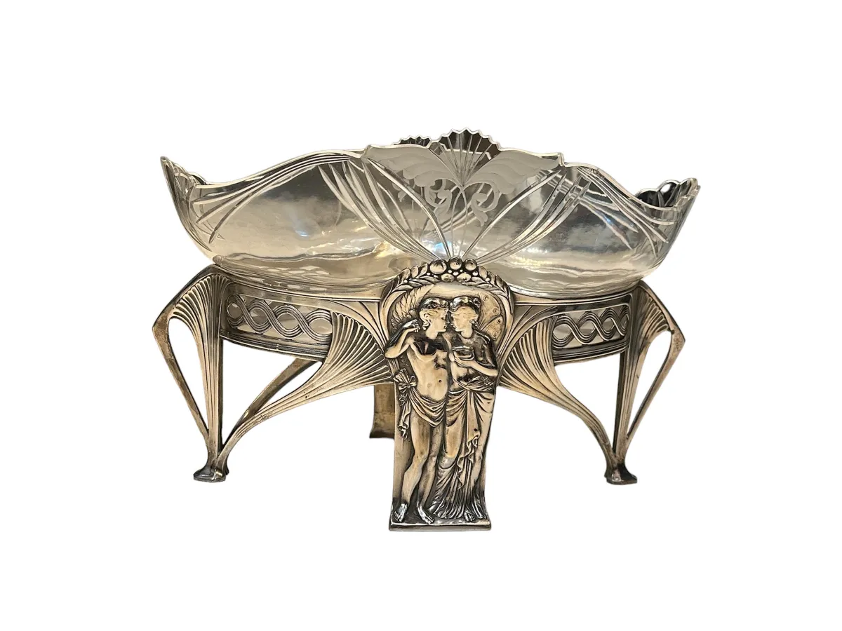 Antique WMF centerpiece with an elegant and decorative design, perfect for table settings.