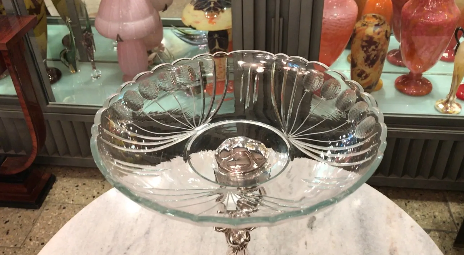 antique wmf centerpiece with elegant design and decorative details