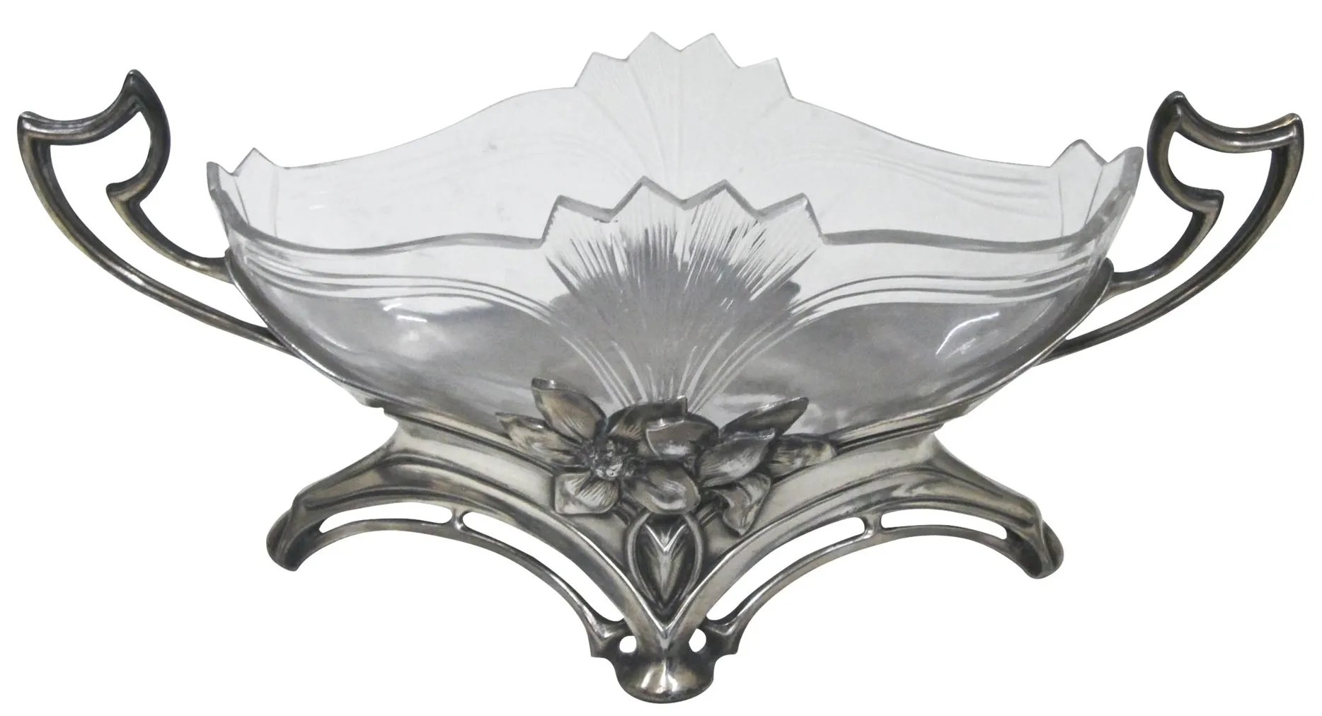 antique wmfd centerpiece with floral details, decorative and elegant