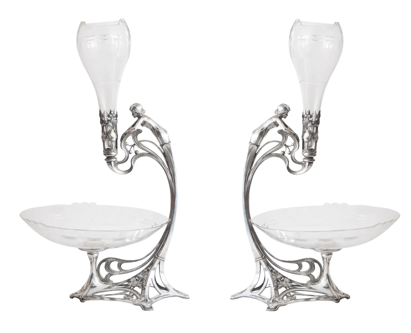 antique WMF centerpiece with ornamental design and elegant base in a decorative setting