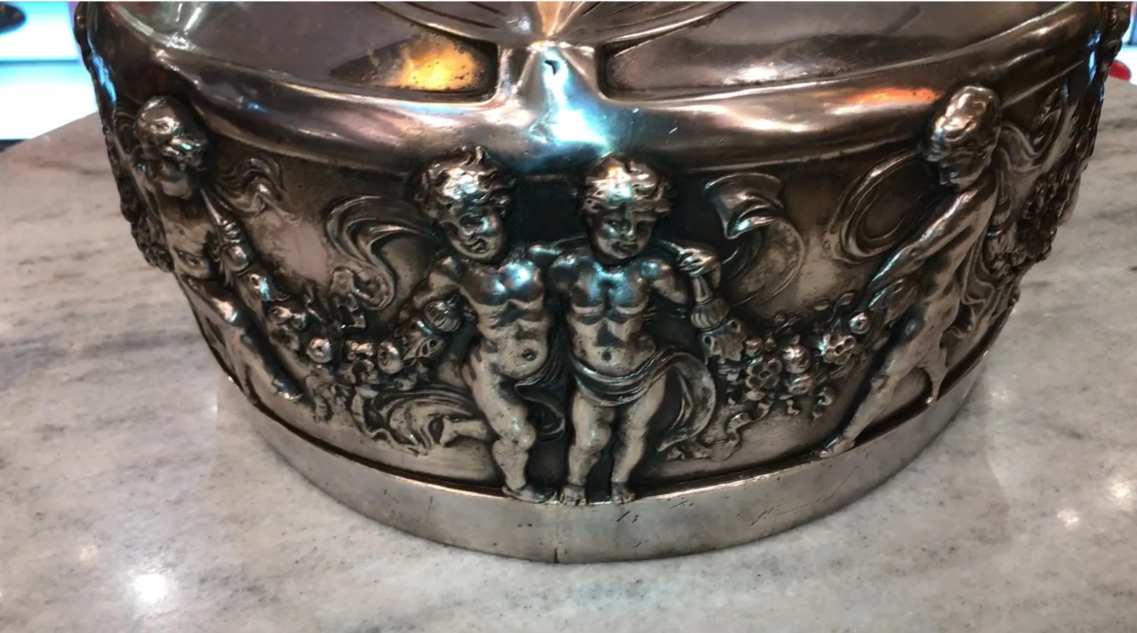 2 antique WMF champagne coolers with decorative details