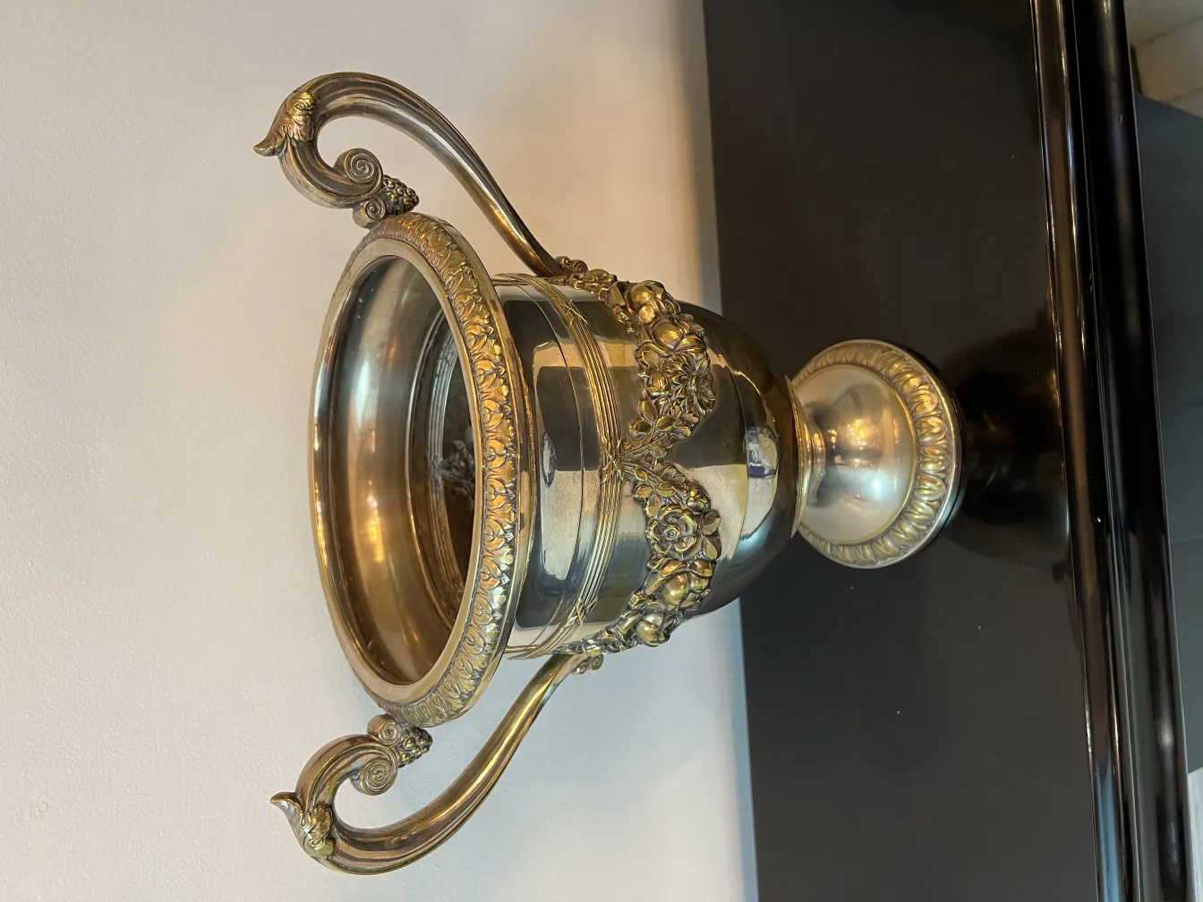 2 antique champagne coolers WMF with decorative details