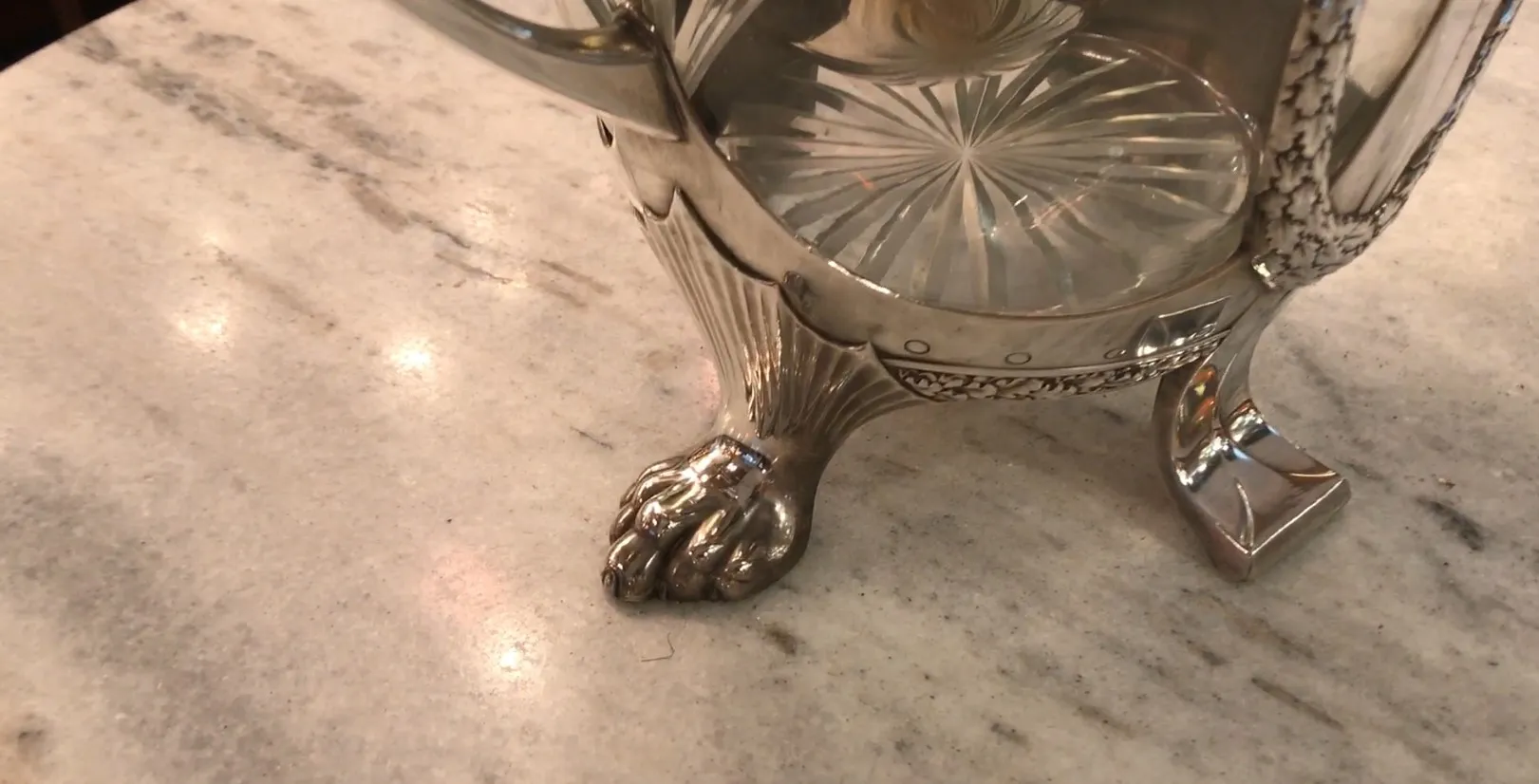 antique wmfa punch bowl with decorative bases and elegant design