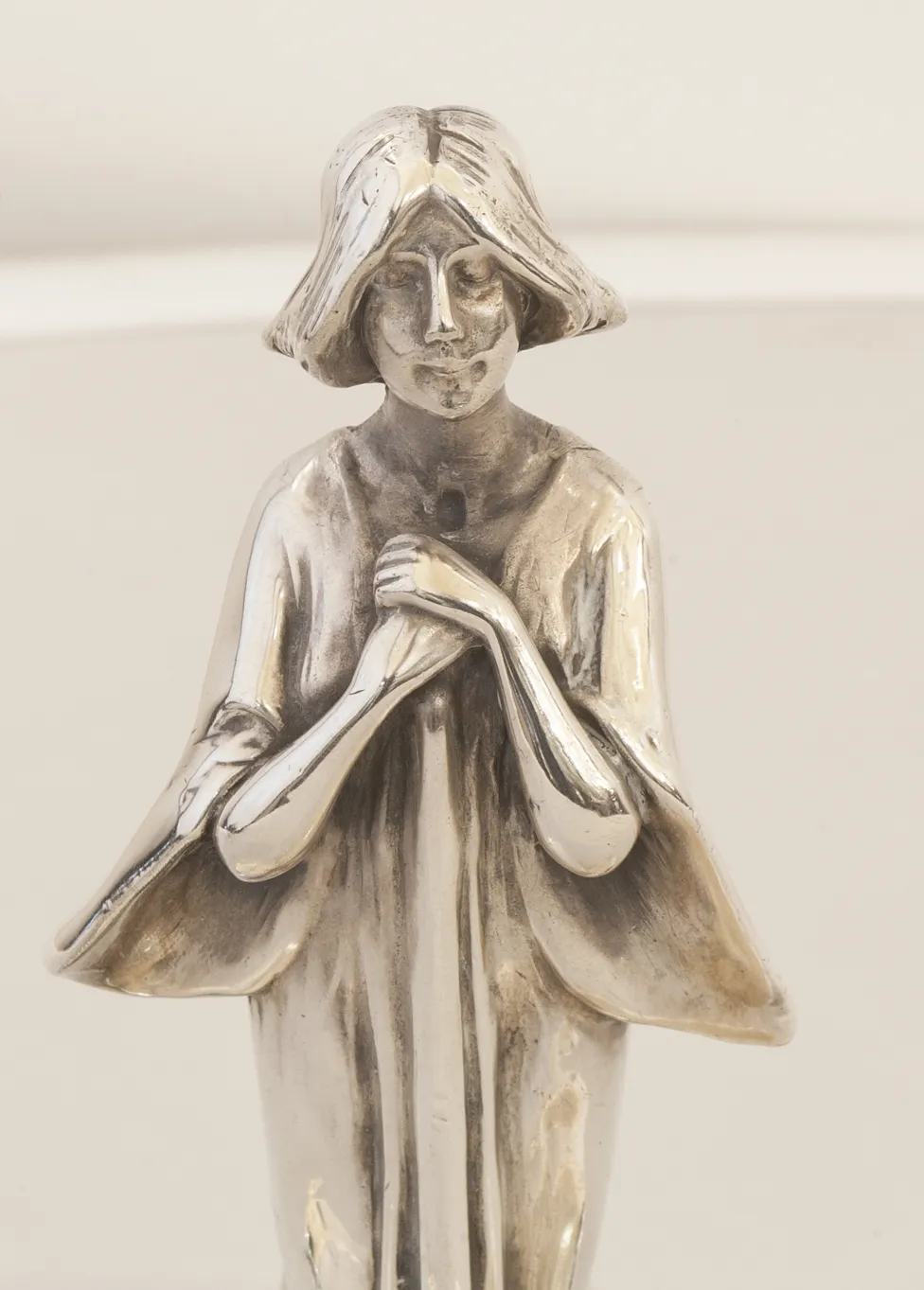 antique card tray WMF with decorative figure