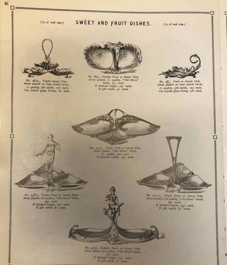 antique card tray WMF with decorative design on subtle background