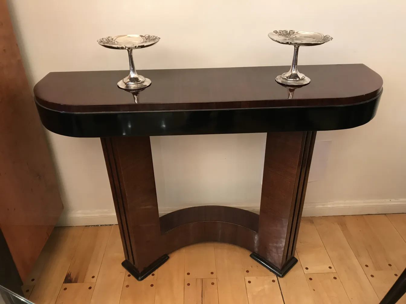 Antique card tray WMF on a modern table