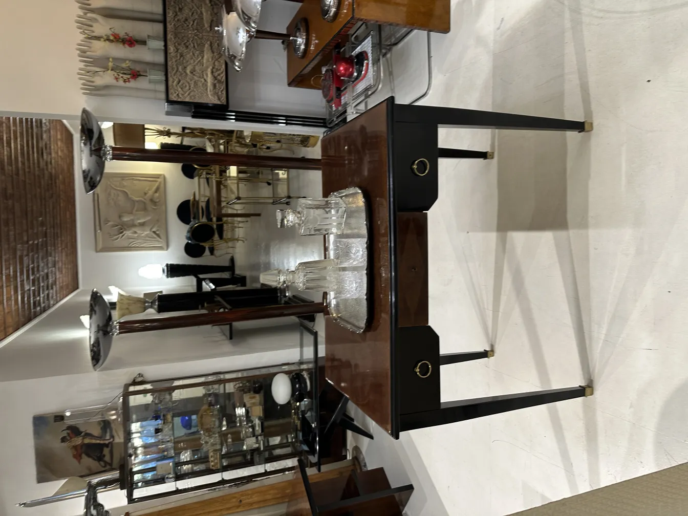 antique tray featuring elegant decorative details with a stylish environment