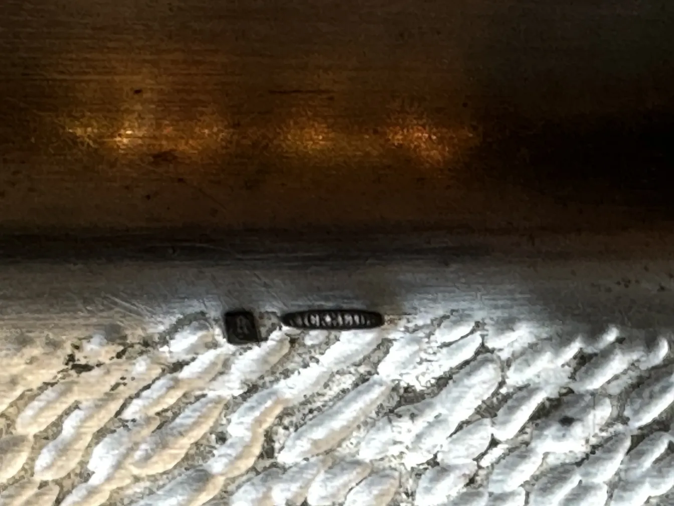 antique tray showcasing visible decorative details