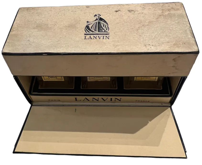 Античный флакон для духов Lanvin с оригинальной упаковкой