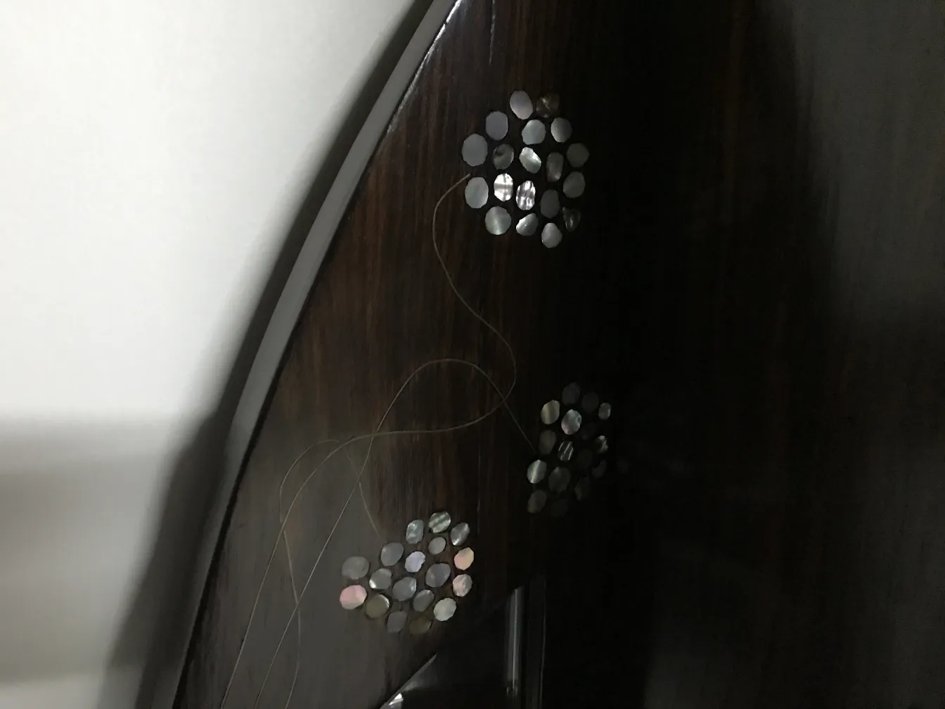 antique display cabinet by carlo zen, unique decorative details on surface