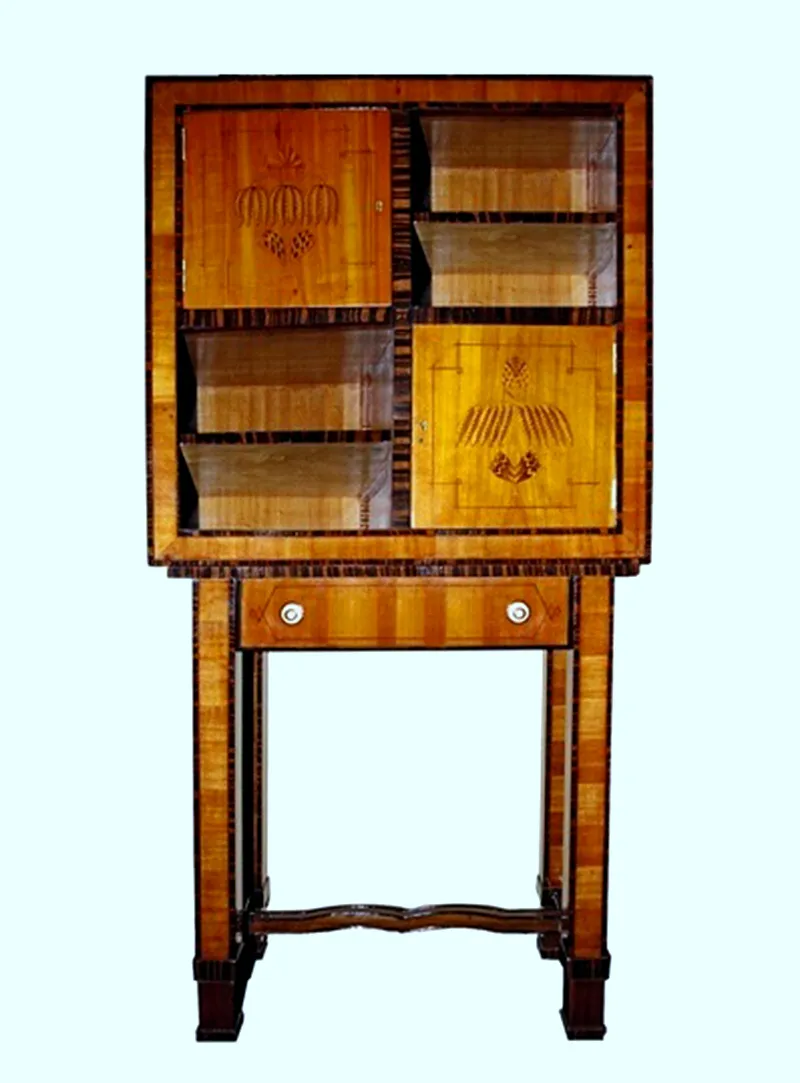 traditional cigar humidor with decorative details