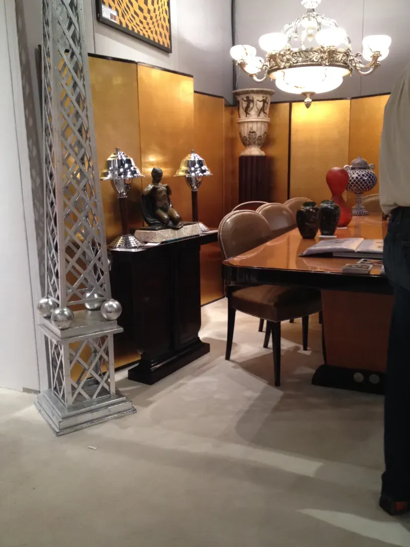 Two antique table lamps with elegant design in a modern setting